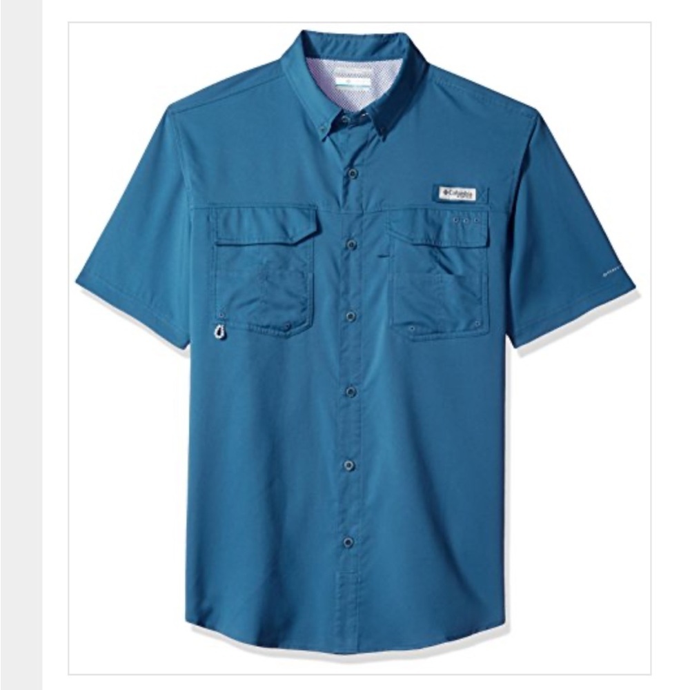 Columbia Blood & Guts III teal short sleeve shirt Size Medium New with tag